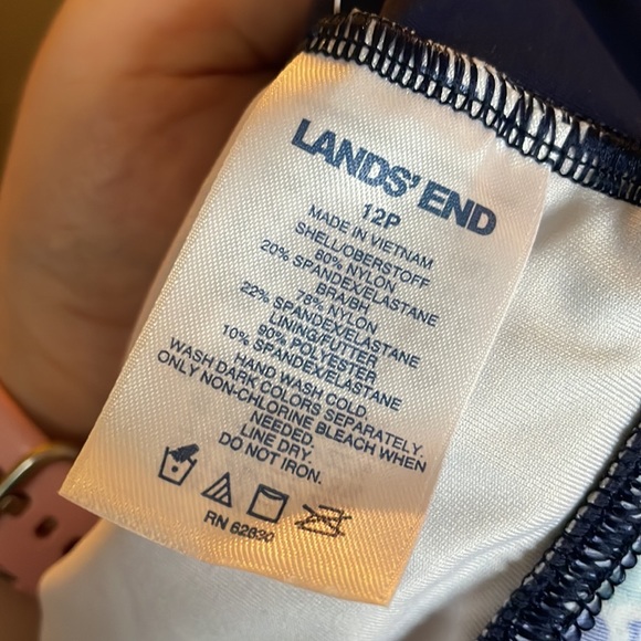 12P Lands End Tankini Swim Top EE43 6039 - Picture 5 of 6